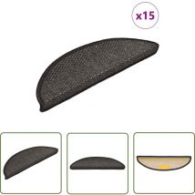 Prolenta Premium - The Living Store Treppenmatten Selbstklebend Sisal 15 Stk. 56x17x3 cm Anthrazit - Treppenmatten - Sisal Look - Teppiche Für