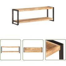 The Living Store TV-Schrank 120x30x40 cm Raues Mangoholz - Holz TV Schrank - Industrieller Stil - Mangoholz - TV Stand - Regal