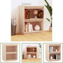 The Living Store Beistellschrank 60x34x75 cm Massivholz Kiefer - Holz Sideboard - Holzkonsole - Kiefernholzmöbel - Massiver Tisch - Regal