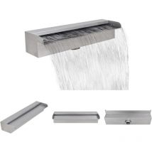 Prolenta Premium - The Living Store Pool-Wasserfall Fontäne Rechteckig Edelstahl 45 cm - Brunnen & Wasserfälle - Silber