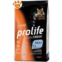 Dual Fresh per Gatti Adulti con Salmone, Merluzzo e Riso da 1,5 Kg - Prolife
