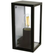 PROLIGHT – Applique extérieure Gijon E27 15 W – Aluminium noir – IP44 – Caractéristiques applique, Style, Matières