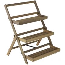 Tagère pliante - 3 étages - Acacia fsc 100% - Proloisirs