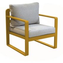 Proloisirs - Fauteuil sofa - mojito ii - Aluminium époxy - Miel/Gris
