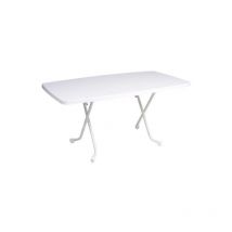 Proloisirs - Table de jardin en acier 6 personnes en acier Cola