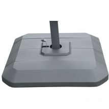 Proloisirs - Lot de 4 blocs en Pvc rectangles à remplir pour parasol déporté - noir