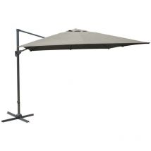 Parasol déporté inclinable nh - 300 x 400 cm - Toile taupe - Proloisirs