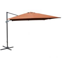Proloisirs Parasol déporté - nh - Aluminium - 3x4 - Sienne