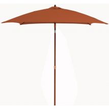 Proloisirs - Parasol droit - fdv - Aluminium télescopique - Fibre de verre - 2x2m - Sienne