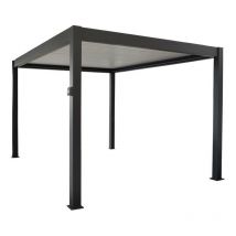 PROLOISIRS Pergola autoportée Bioclimatique Autonome Zéphir 3 x 4 m Solaire en Aluminium - grey