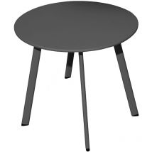 Proloisirs - Table basse - massaï - Acier époxy - Ø60 cm - Graphite