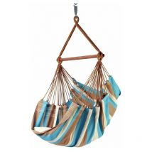 Proloisirs - Toile de hamac chaise suspendue avec bois d'écartement - ipe