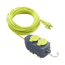 Masterplug - Prolongador elec 15mt 4 tomas con gancho