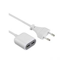 Cable de extensión Electraline con cargador de 2 puertos USB