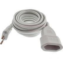 Prolongador H05VV-F 2x1 5m blanco