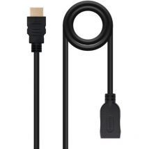 Nanocable Cable hdmi 2.0 Prolongador a/m-a/h, Negro, 1 m