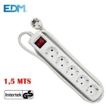 Prolongador Schuko 5 Tomas 31.5 1.5 M. C/interruptor