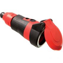 Prolongador schuko rojo negro