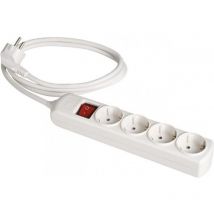 Solera - Prolongateur 4 prises bipolaires 16A 250V avec obturateur + interrupteur 18014IL