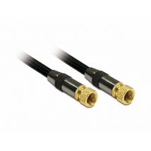 Câble tv premium satellite coaxial fiches f mâle/mâle 1,5 m
