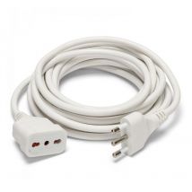 Prolunga 10 mt spina e presa 16A cavo 3G1 MM² bianco Velamp