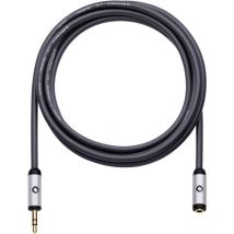 Oehlbach - 60036 Jack Audio Prolunga [1x Spina jack da 3.5 mm - 1x Presa jack da 3.5 mm] 5.00 m Nero contatti connettore