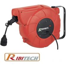 Prolunga elettrica con avvolgicavo automatico 9 + 1,5m Ribitech