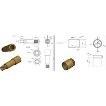 Prolunga per vitone e manicotto con filetto mm 26 x 18