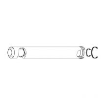 Prolunga Scarico Fumi Coassiale Rinnai 1 metro FOT-KX080-001