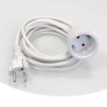 Prolunga VIESTA IP44 per riscaldamento a infrarossi, riscaldamento elettrico e pannello di riscaldamento 5m, cavo di alimentazione, bianco - 16 A,