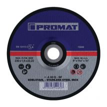 Ruko Gmbh - promat Trennscheibe rvs D180x1,5mm gekröpft inox Bohrung 22,23 mm