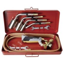 SIEVERT – Promatic Torch 3000 – Bruciatore termoretraibile con 3 bruciatori e accessori – Kit completo per saldatura e taglio a fiamma
