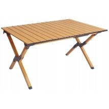 Table de pique nique pliable en métal imitation bambou – ELPROM – 4,2 kg – 30 kg capacité – 87 x 60 x 45 cm