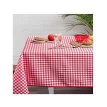 Nappe Rectangle de Table Anti-Tâches 100% Polyester Motif Vichy - 300x140cm. - Promo Linge