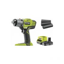 Ryobi - Boulonneuse à chocs 18V One+ - batterie LithiumPlus 2.0Ah - chargeur R18IW3-120S