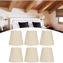 Lauwexe - 6 pièces petit abat-jour en tissu applique murale couvercle baril remplacement abat-jour en tissu pour lampe de table et