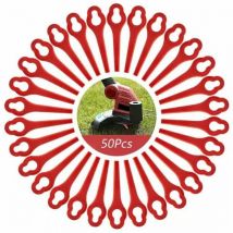 Jalleria - Promotion Lot de 50 Lames compatible pour Ferrex Aldi Far 20-i Coupe Bordure, lames de rechange pour Coupe Bordure sans fil Ferrex