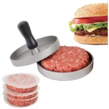 Promotion Presse À Hamburger - Presse À Steak Haché 12cm - Appareil À Burger Pour Cuisine Viande Hachée - Fond Amovible - Grill Barbecue Poêle- Trimec