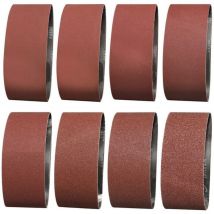 Promotion Sanding Belt 75X457 mm - Grains 1 x 40/60 & 2 x 80/120/180/240/320/400 Sander Belt for Sanding, Polishing and Dusting, Ideal for Wood (14