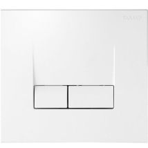Siamp – Plaque de commande WC Pyramid Ingenio – Blanc – Finition métal, Matières, Hauteur, Forme, Largeur, Longueur