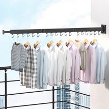 [Promotions en stock] Étendoir à linge mural Étendoir à linge rétractable Étendoir à linge peu encombrant, pliable pour buanderie, balcon, vestiaire,