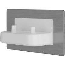 Proofvision - Brushed Steel In-Wall Twin Electric Toothbrush Charger - PV11P-BS-FR