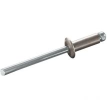 GOEBEL - 1000 x Blindnieten Monel verzinkt / Edelstahl A2 (V2A) (Ø x L) 3,2 x 7,5 mm mit Flachkopf - Flachkopf Nieten - Popnieten - STANDARD