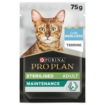 Proplan Gatto Sterilised Adult Maintenance Busta 75gr Terrine con Merluzzo