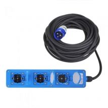 Proplus Cee 3-fach Schuko Steckdose 20m 16 A IP44 H07RN-F 3G1,5mm² -35 °C bis +50 °C