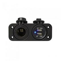 Proplus - Presa din + presa doppia usb 12 - 24 v/dc