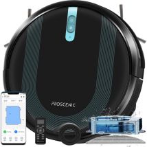 Proscenic - 850T - Aspirateur Robot Laveur - Aspiration et lavage 2 en 1 - Forte Aspiration de 3000 Pa - 110min - Navigation Gyroscope - Contrôle