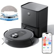 Proscenic - Q8Max Robot Aspirapolvere Lavapavimenti 4500Pa 200 min Navigazione LiDAR con Mappatura Svuotamento Automatico Anti-Groviglio,