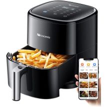 T22 Friggitrice ad Aria, 5L Air Fryer Controllo con App & Alexa e Display led Toccabile,11 Programmi Preimpostati,Rumore Basso,Senza bpa e pfoa per