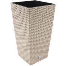 Vaso da fiore di 11,4 litri con inserto 20 x 20 x 37,6 cm a colori mocca